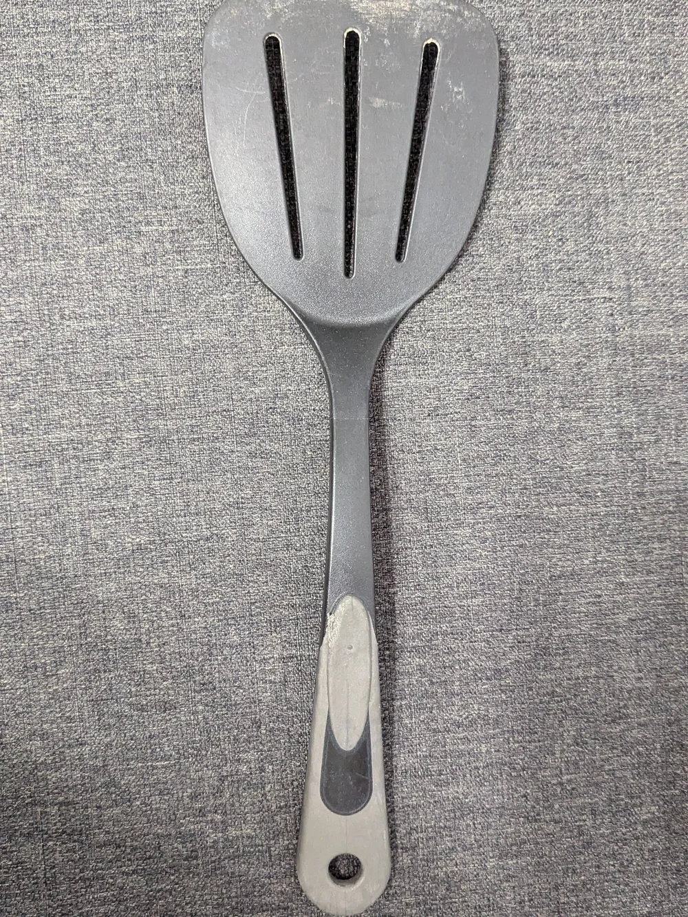 Vintage TailorMade Slotted Black Nylon Plastic Spatula Made In USA